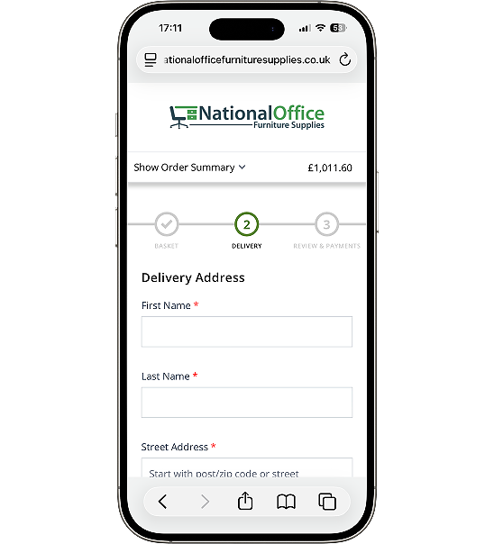 Hyva Checkout on a mobile device