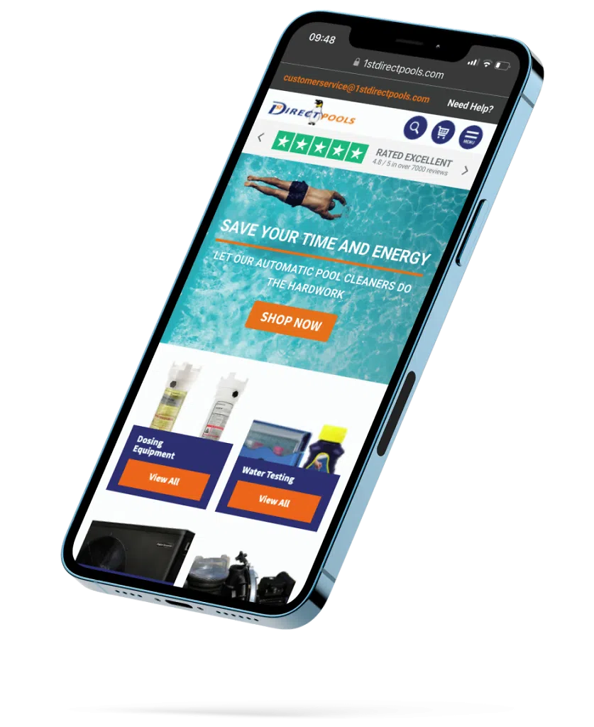 1st Direct Pools site home page