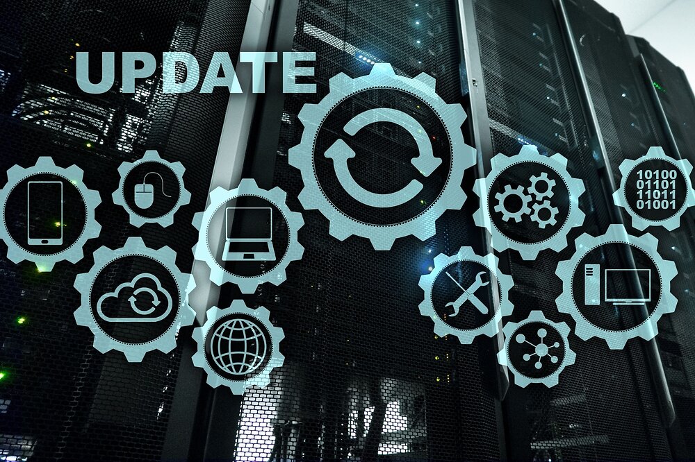 update with cog icons