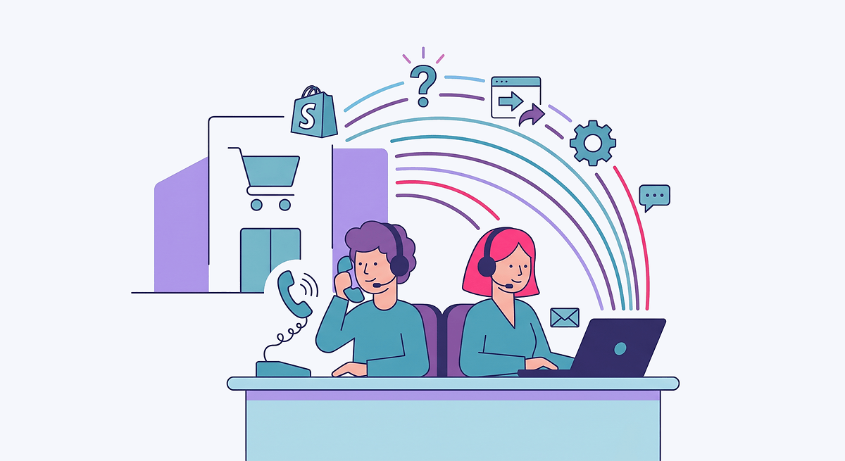 Shopify Customer Service Illustration